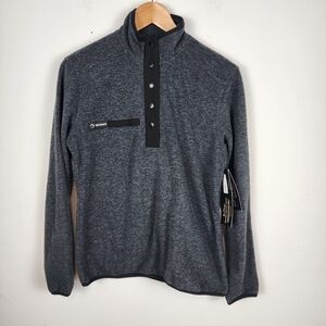 Dri Duck NWT Aspen Mountain Fleece Gray Snap Close Pullover Women's Size Small